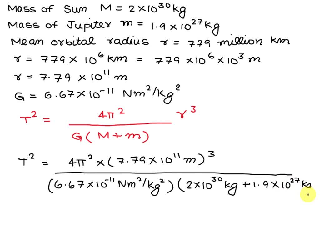 SOLVED: Kepler's 3rd Law can be used for any orbiting system: Given the ...