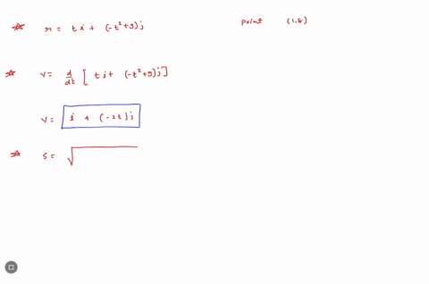 the-position-vector-describes-the-path-of-an-object-moving-in-the-xy-plane-position-vector-point-rt-ti-t2-9j-1-8-a-find-the-velocity-vector-vt-speed-st-and-acceleration-vector-at-of-the-obje-68703