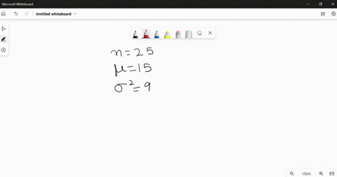 random-samples-of-size-n-were-selected-from-a-normal-population-with-the-means-and-variances-given-here-n-25-15-2-9-describe-the-shape-of-the-sampling-distribution-of-the-sample-mean-the-distribution-