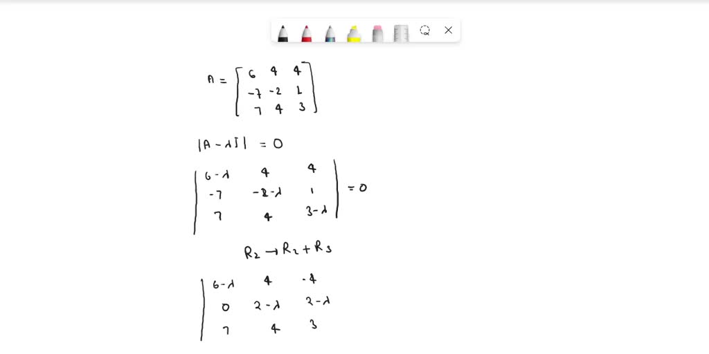 SOLVED: Problem 5. Cayley-Hamilton theorem. Let A. Compute e^A, A^3 ...