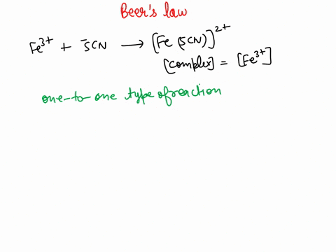 when-you-perform-the-beers-law-analysis-of-fe-scn2-it-is-assumed-that-the-complex-concentration-is-equal-to-the-initial-concentration-of-iron-ion-added-to-the-solution-why-is-this-assumption-73457