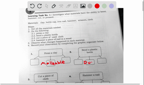 learning-task-no-1-investigate-what-materials-have-the-ability-to-bend-hammer-cut-or-pressed-materials-clay-bottle-cap-iron-nail-hammer-scissors-cloth-steps-1-get-all-the-materials-needed-2-05993