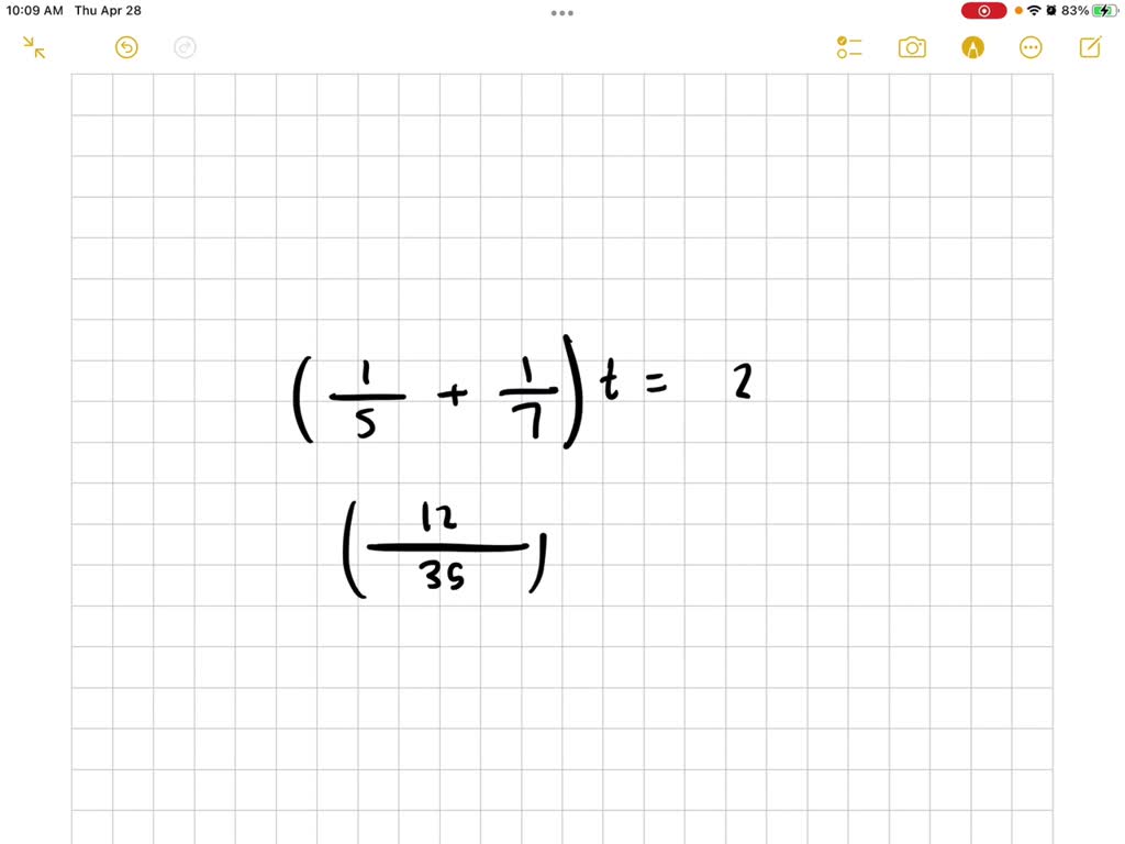 Zach can paint a house in 5 hours. Tyler can paint a house in 7 hours