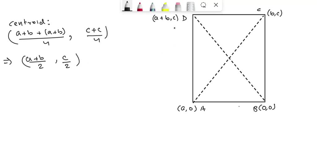 SOLVED: Show that the centroid of the parallelogram with vertices (0,0 ...