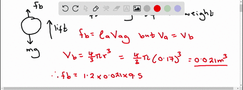 calculate-the-buoyant-force-of-air-density-120-kgm3-on-a-spherical-party-balloon-that-has-a-radius-of-170-cm-if-the-rubber-of-the-balloon-itself-has-a-mass-of-200-g-and-the-balloon-is-filled-55514