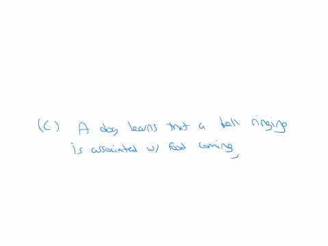 which-of-the-following-is-an-example-of-inhibitory-conditioning-a-a-dog-learns-that-a-bell-ringing-is-associated-with-an-electric-shock-so-runs-away-when-the-bell-rings-b-a-dog-learns-that-a-bell-ring