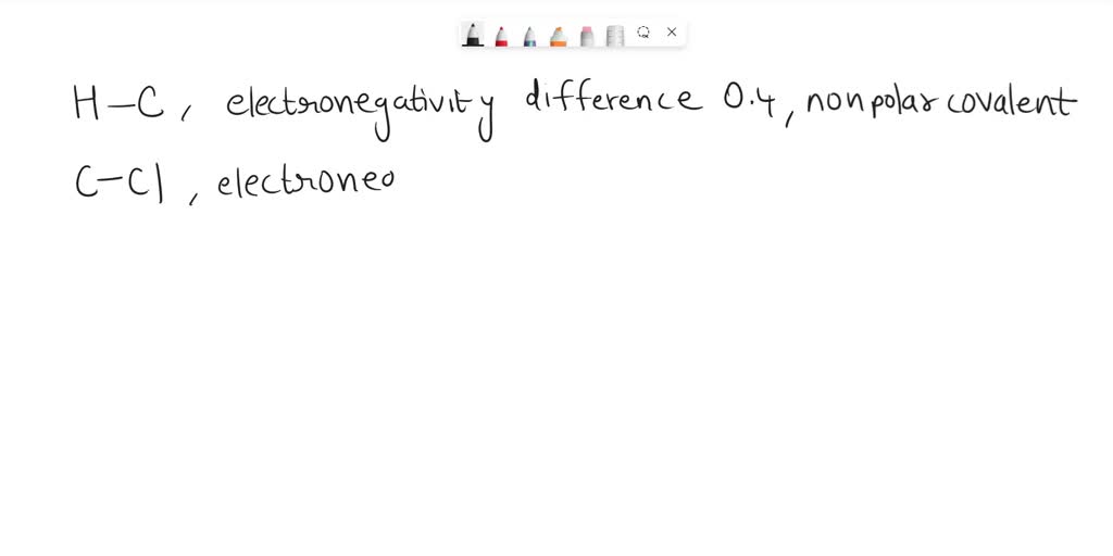 SOLVED: Calculate electronegativity difference between each bond and ...