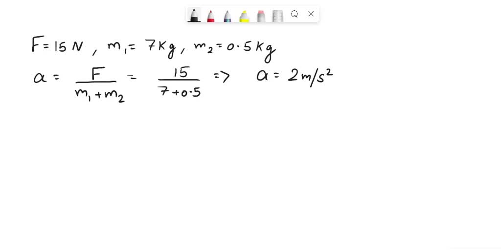 SOLVED: A pull of 15 N is applied to a rope attached to a block of mass ...