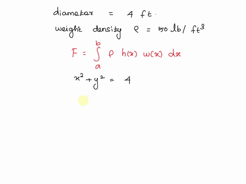 an-oil-tank-is-shaped-like-a-right-circular-cylinder-of-diameter-4-mathrmft-find-the-total-fluid-for-22642
