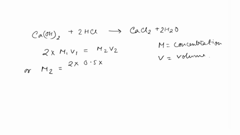 1-a-2500-ml-aliquot-of-hcl-solution-is-titrated-with-caoh2-the-titration-required-1480-ml-of-0500-m-caoh2-to-reach-the-endpoint-what-is-the-molarity-of-the-original-hcl-solution-a-how-many-m-14108