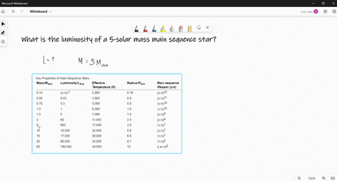 what-is-the-luminosity-of-a-5-solar-mass-main-sequence-star-57825