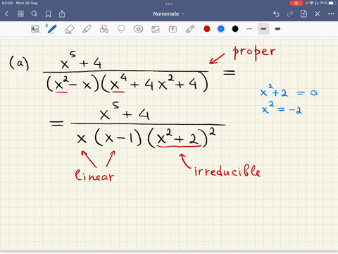write-out-the-form-of-the-partial-fraction-decomposition-of-the-function-as-in-this-example-do-not-determine-the-numerical-values-of-the-coefficients_-x5-xx4-4x2-4-x-x-20-45817