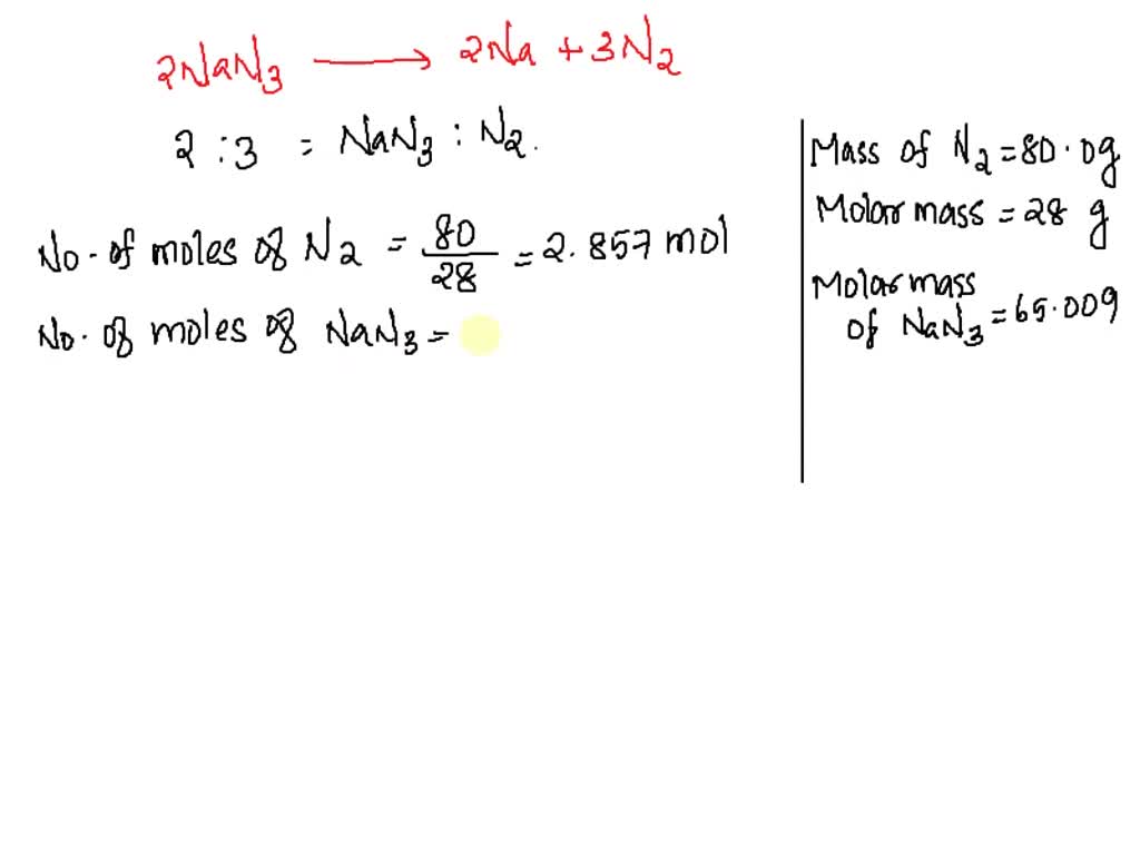 automotive air bags inflate when a sample of sodium azide is very