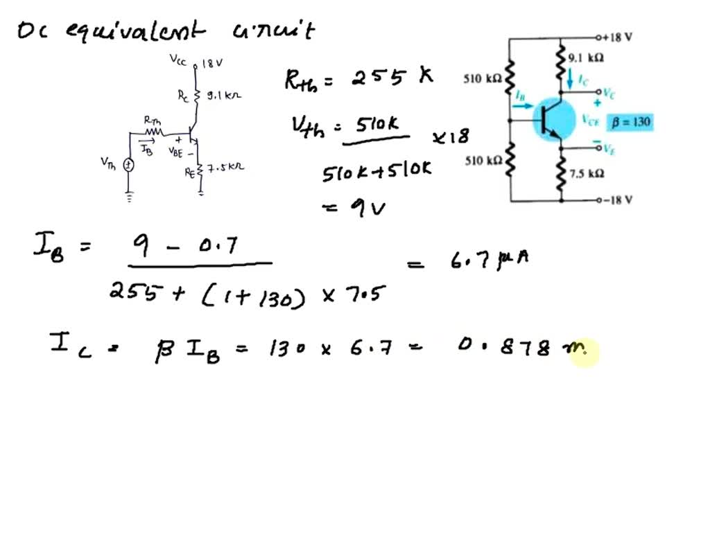 22) For the network of Figure below, determine a. IB. b. Ic. VE. d