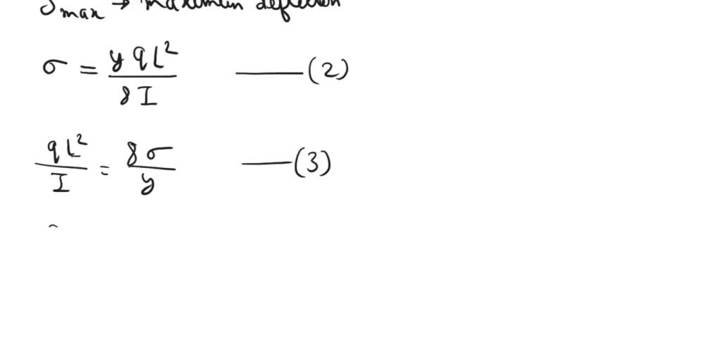 SOLVED: Calculate the maximum deflection δmax of a uniformly loaded ...