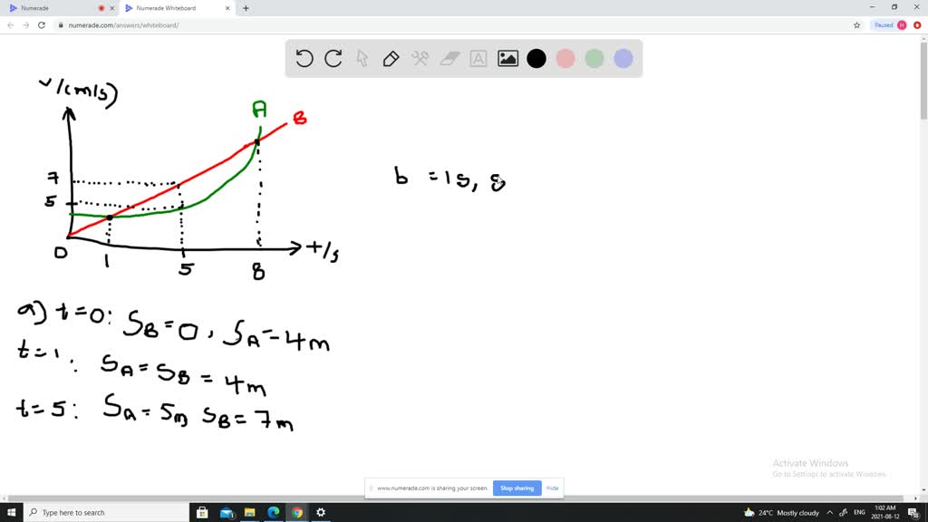 SOLVED:Two Cars, $A$ And $B$, Move Along The $x$-axis. $\textbf{Figure ...