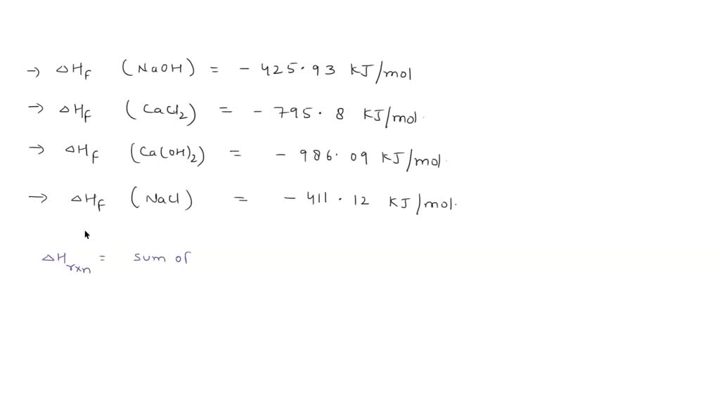 SOLVED Using the table of standard formation enthalpies that you'll