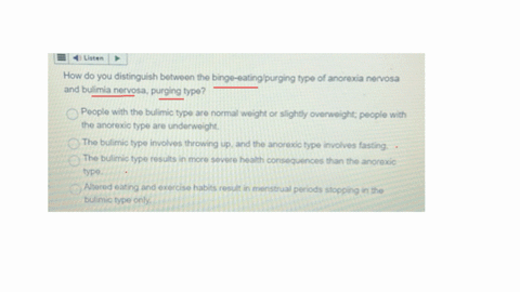 how-do-you-distinguish-between-the-binge-eatingpurging-type-of-anorexia-nervosa-and-bulimia-nervosa-purging-type-people-with-the-bulimic-type-are-normal-weight-or-slightly-overweight-people-with-the-a