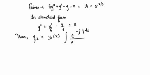 the-indicated-function-y1x-is-a-solution-of-the-given-differential-equation-use-reduction-of-order-or-formula-5-in-section-42-y2-y1x-epx-dx-y-2-1-x-dx-5-as-instructed-to-find-a-second-soluti-12008