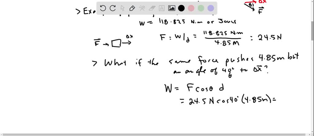 SOLVED: The work done to push a steel box to a distance of 485 cm is ...