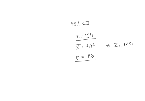 a-college-admissions-officer-takes-a-simple-random-sample-of-104-entering-freshmen-and-computes-their-mean-mathematics-sat-score-to-be-484-assume-the-population-standard-deviation-is-115-wha-53098