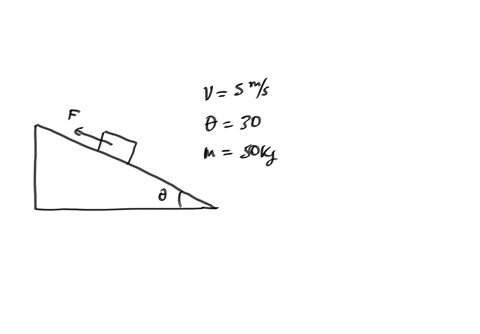 17-in-the-figure-a-force-f-is-being-applied-to-the-block-with-a-magnitude-such-that-it-moves-up-along-the-frictionless-inclined-place-with-a-constant-velocity-of-50-mathrmm-mathrms-the-angle-in-the-2
