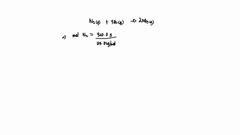ammonia-is-produced-from-the-reaction-of-nitrogen-and-hydrogen-ccording-to-the-following-balanced-equation-nzg-3h2g-2nh39-what-is-the-maximum-mass-of-ammonia-that-can-be-produced-from-mixtur-13592