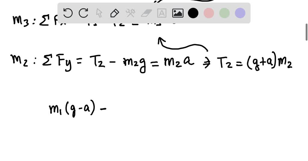 SOLVED: [4 marks] In the figure, the two strings pass over massless ...