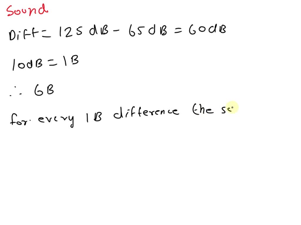 SOLVED Approximately how many times louder is a 125dB sound than a 65