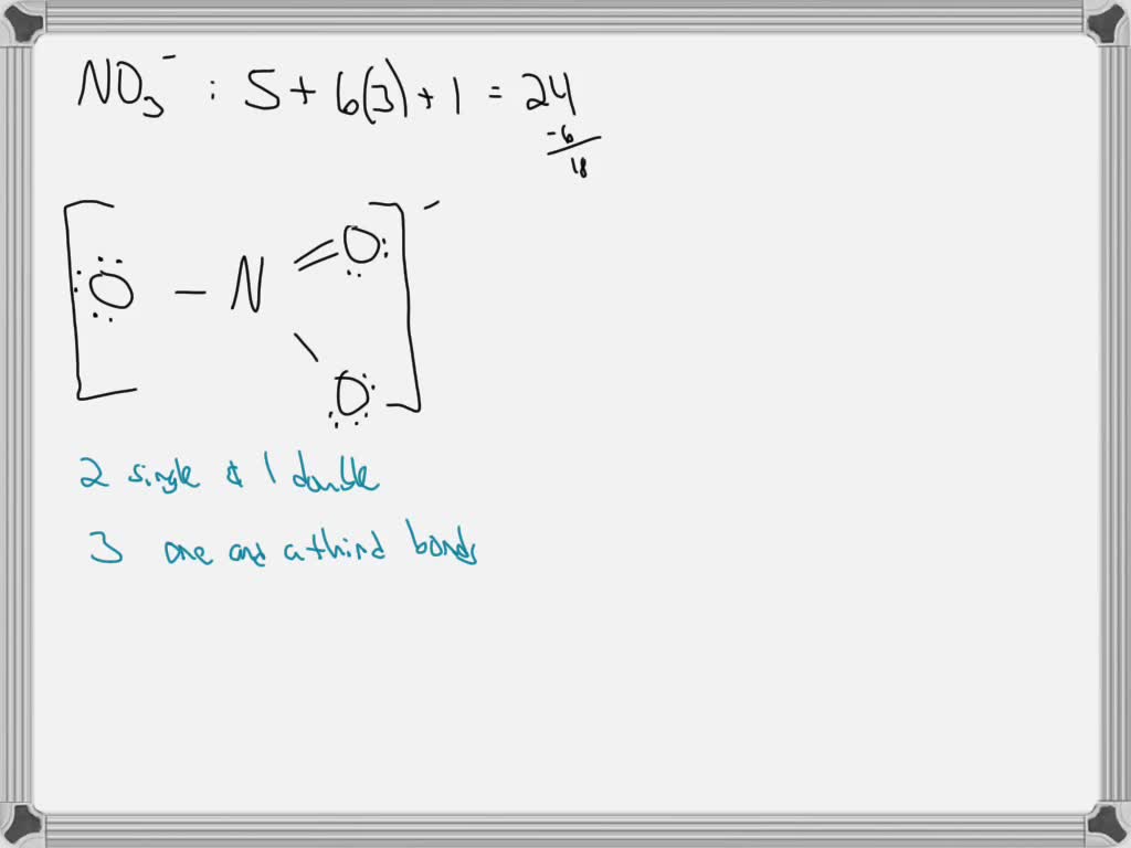 SOLVED 1 Draw the Lewis structure for NO2" (the nitrite anion) You must include all resonance