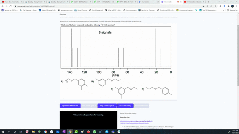 which-one-of-the-below-compounds-produced-the-following-13c-nmr-spectrum-8-signals-140-120-100-80-ppm-60-40-20-a-b-56235