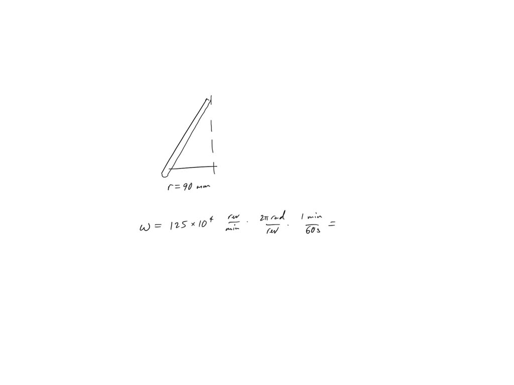 SOLVED Calculate the centripetal acceleration of a point 90 mm from