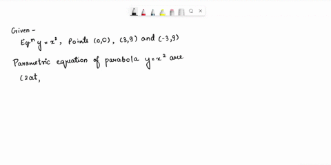 find-parametric-equations-and-a-parameter-interval-for-the-motion-of-a-particle-that-moves-along-the-graph-of-yx2-in-the-following-way-beginning-at-00-it-moves-to-39-and-then-travels-back-an-02152