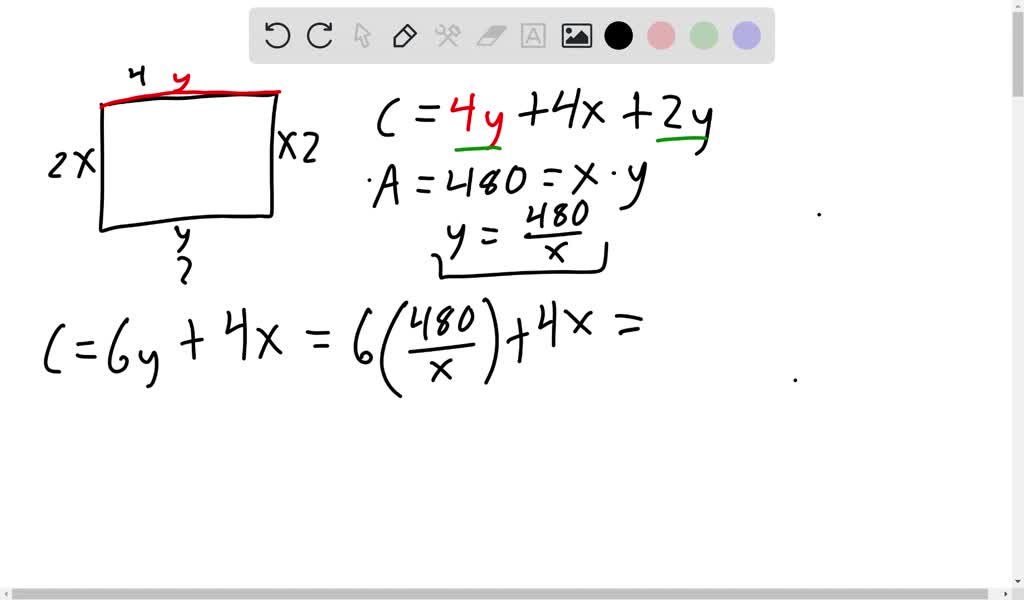 SOLVED: A rectangular field is to be enclosed on four sides with a ...