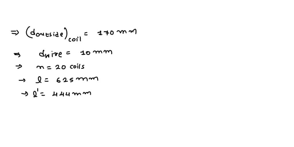 SOLVED: Subject: Mechanical Engineering Determine the spring index of a ...