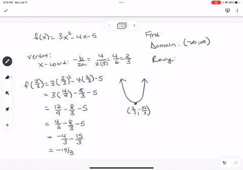 1-find-the-range-and-domain-of-the-function-fx-3x24x5-hint-to-find-the-turning-point-pq-find-p-b2a-then-qfp-domain-range-2-consider-the-parabola-given-by-the-equation-fxx210x9-find-the-follo-31656