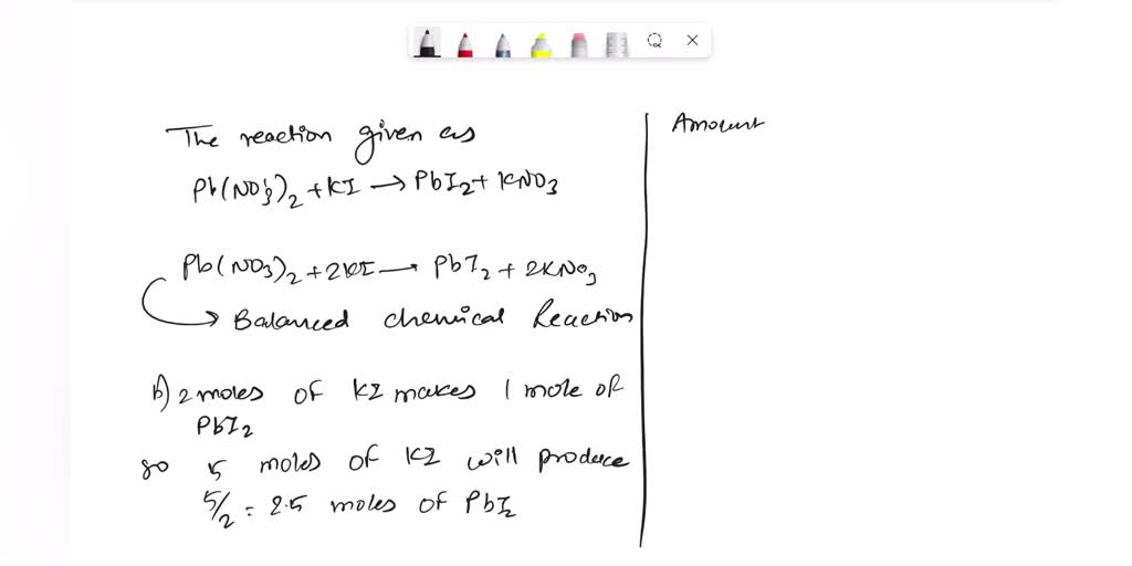 SOLVED Problem 6 If you dissolve lead (II) nitrate and potassium iodide in water, they will