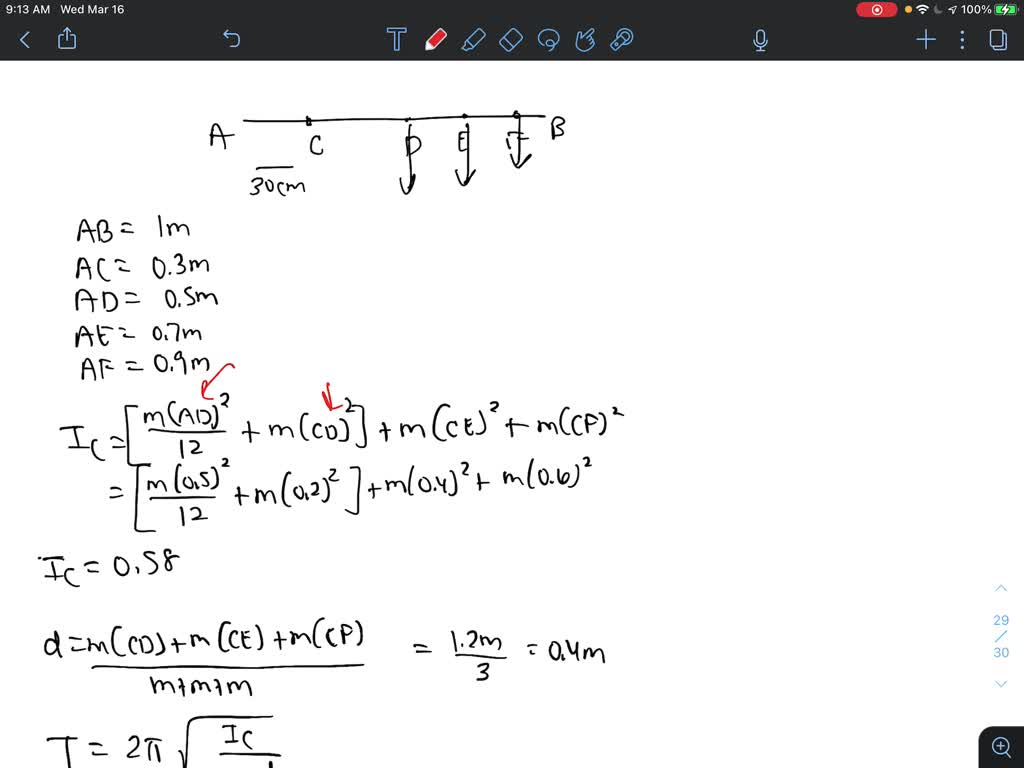 SOLVED A uniform meter stick; mass is 0.2 kg, is able to rotate about an axis of rotation that