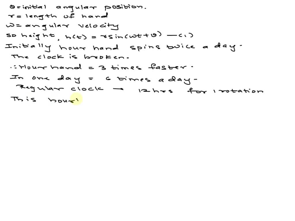 SOLVED A broken clock has an hour hand that spins three times as fast