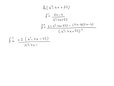 find-the-intervals-on-which-the-graph-of-f-is-concave-upward-the-intervals-on-which-the-graph-of-f-is-concave-downward-and-the-inflection-points-fx-in-x2-4x-53-for-what-intervals-of-x-is-the-20994