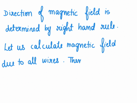 four-infinitely-long-parallel-wires-carry-equal-currents-i-in-two-of-the-adjacent-wires-the-current-has-the-same-direction-in-the-other-two-it-has-the-opposite-direction-from-that-of-the-dir-18358