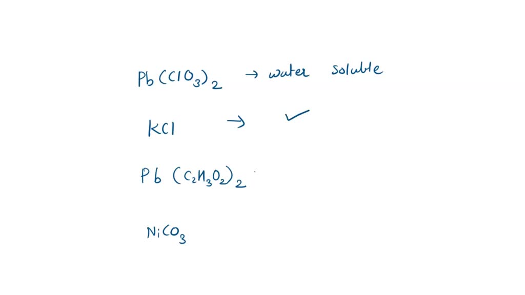 SOLVED: Text 1: Use the solubility table and classify each compound as ...