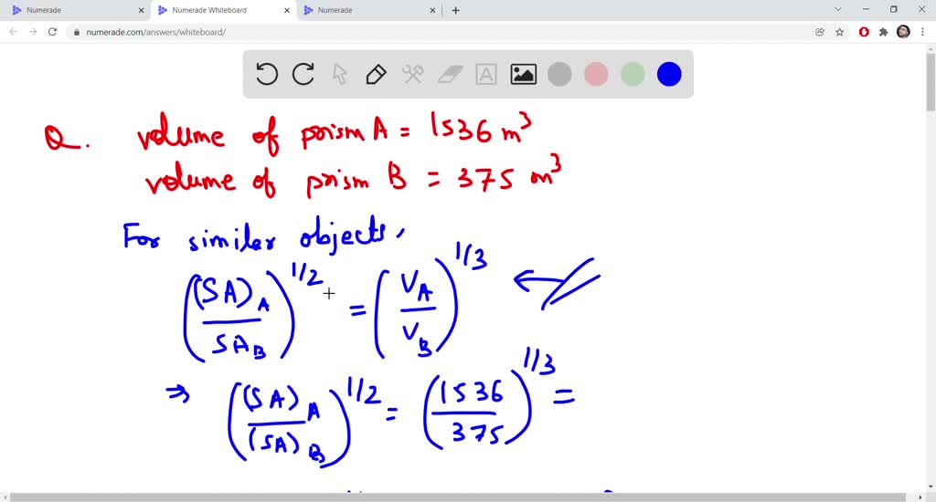 SOLVED: 'The Volume Of Prism A Is 1536 M3 And The Volume Of Prism B Is ...