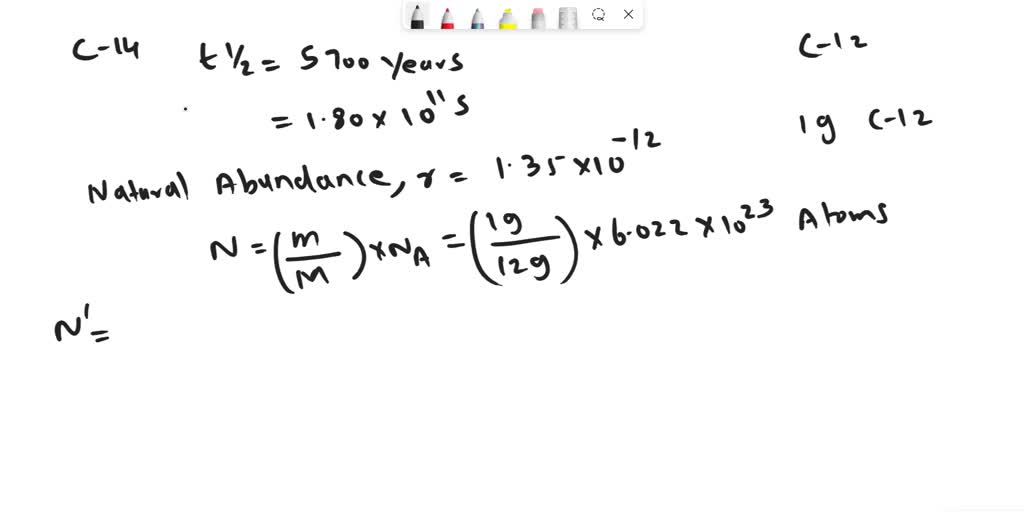 SOLVED: Required Information Consider 14C activity in a living sample ...