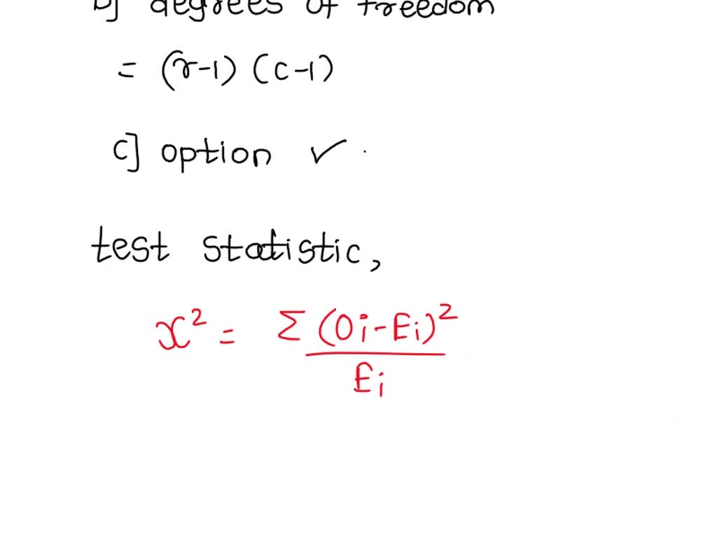 Chi Squared Test Of Independence