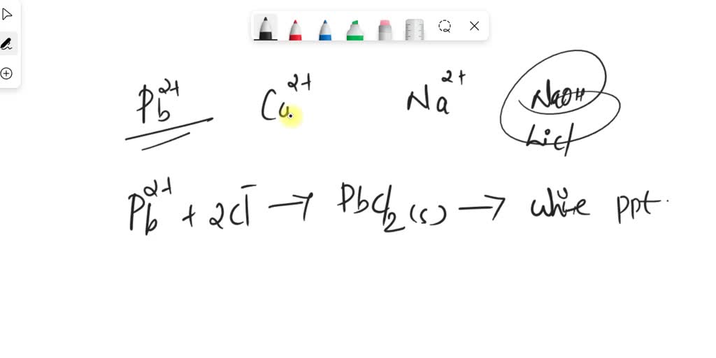 Solved: An Aqueous Sample Is Known To Contain Pb2+, Cu2+, Or Na2+ Ions 