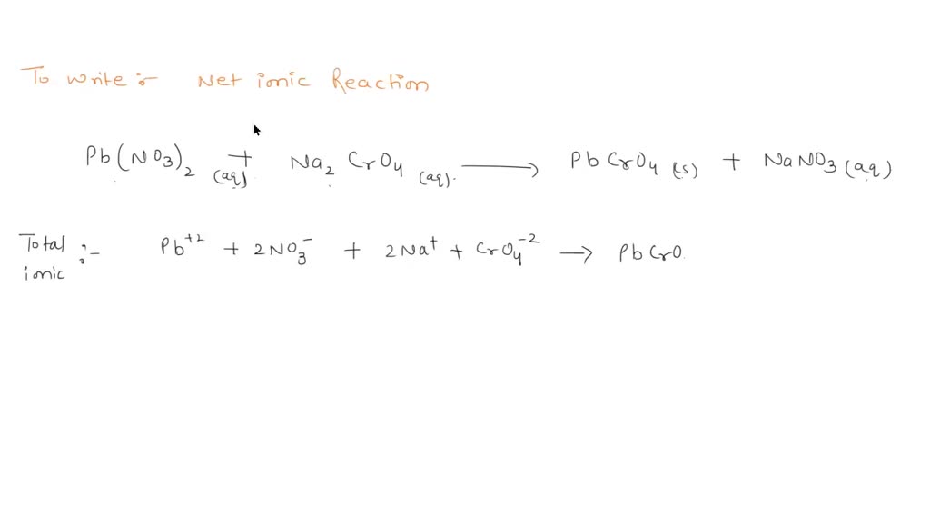 SOLVED An aqueous solution of lead nitrate; Pb(NO3h2, is mixed with