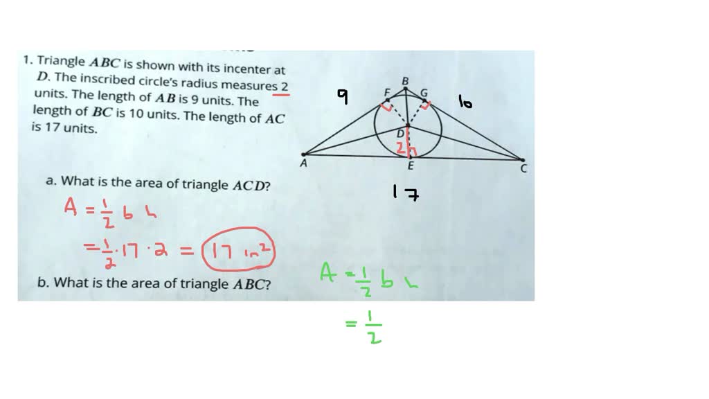 Let I be the center of the incircle of triangle ABC. Suppose that 