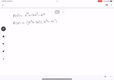 a-polynomial-p-is-given_-px-x4-12x2-64-a-factor-p-into-linear-and-irreducible-quadratic-factors-with-real-coefficients-px-b-factor-p-completely-into-linear-factors-with-complex-coefficients-09548