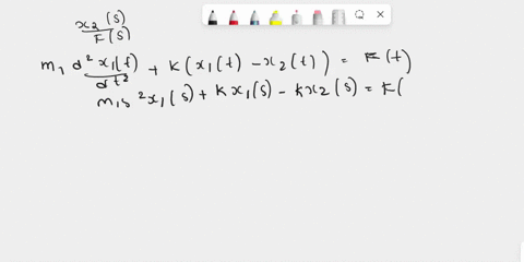 e226-determine-the-transfer-function-x2sfs-for-the-system-shown-in-figure-e226-both-masses-slide-on-a-frictionless-surface-and-k-1-nm-x2s-1-answer-fs-s2s2-2-x1t-x2t-m1-1kg-k-ft-wmww-m2-1kg-f-43075